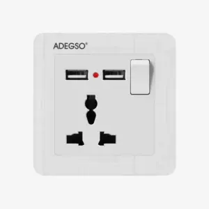 Universal socket with USB outlet